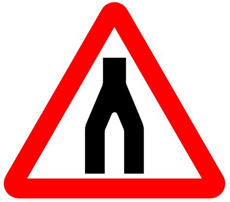 Road Narrows Sign - ClipArt Best