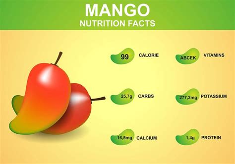 Mango Nutrition Facts 163856 Vector Art at Vecteezy