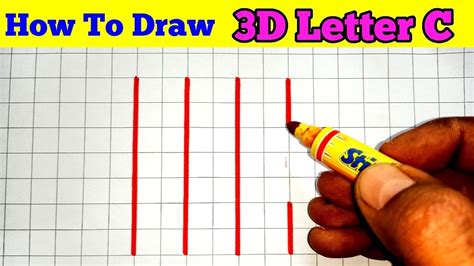 How To Draw 3D Letter C Step By Step || 3D Art - YouTube