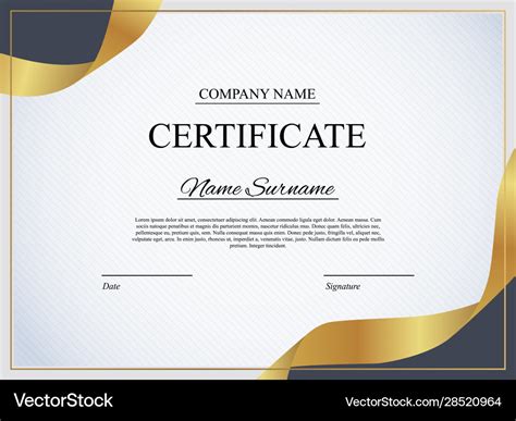 Certificate template background award diploma Vector Image