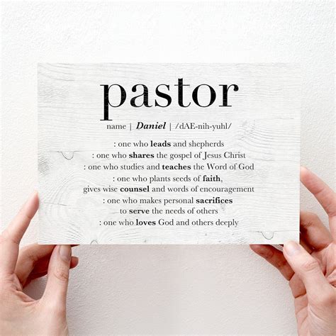 Pastor Thank You Card Custom Pastor Appreciation Gift - Etsy