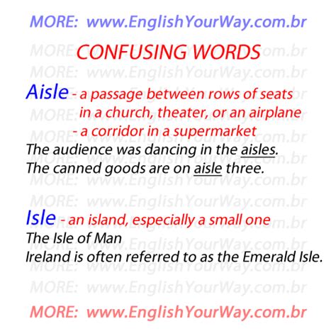 CONFUSING WORDS - Aisle vs. Isle - Welcome to Learn English with Carlo