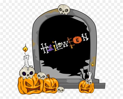 Halloween Graveyard Frame Clip Art - Clipart Graveyard - FlyClipart