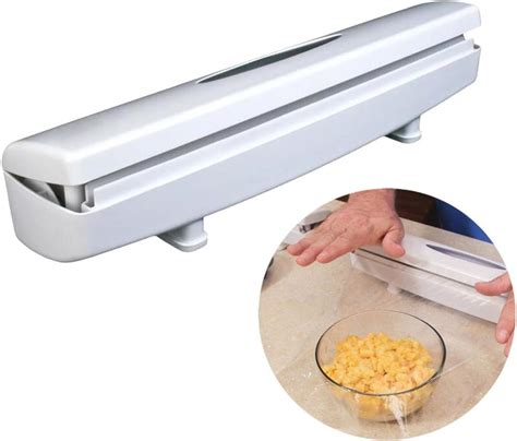 Amazon.com: VESIPAFLY Plastic Wrap Cutter, Food Freshness Dispenser Preservative Film Unwinding ...