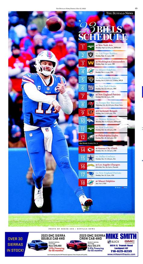 2023 / 2024 Buffalo Bills Season Schedule – The Buffalo News Store