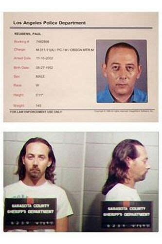 PAUL REUBENS MUGSHOT PHOTO Pee-wee Herman POSTER | eBay