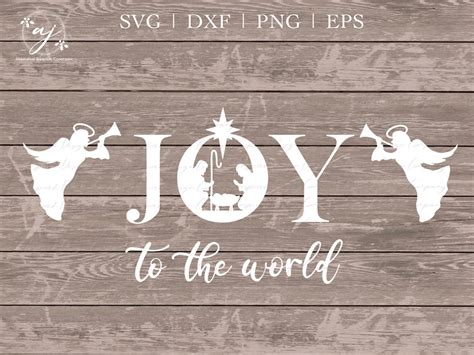 Joy to the World SVG Joy Nativity SVG Joy Manger SVG Angels - Etsy