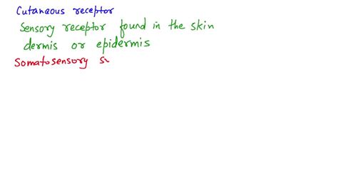 SOLVED:Compare pain receptors with the other types of somatic receptors. (p. 446)