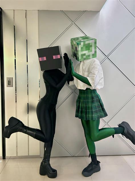 My cousin and I dressed up as a creeper and an enderman for a ...