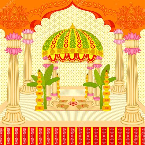 Indian wedding mandap Stock Vector Image by ©stockshoppe #38032809