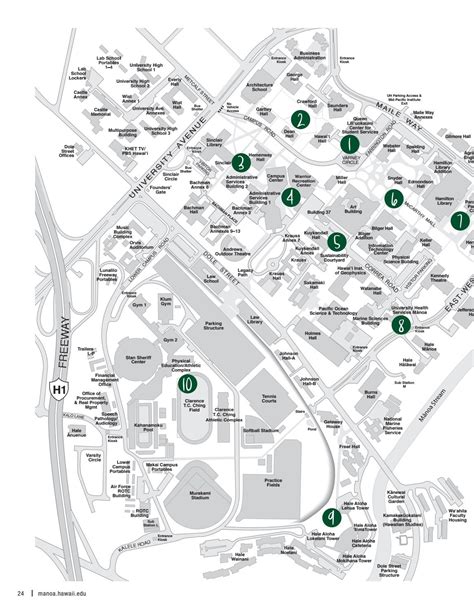 UH Manoa Campus Map