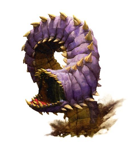 Purple Worm - Pathfinder PFRPG DND D&D 3.5 5E 5th ed d20 fantasy | Sea monster art, Fantasy ...