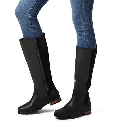 Sorel Women's Emelie Tall Casual Boots - Black | elliottsboots