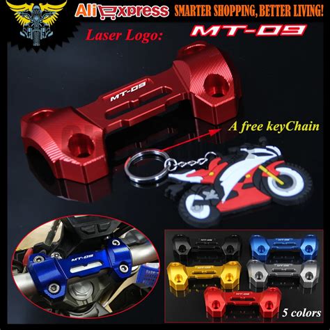 Logo:MT 09 for Yamaha MT 09 MT 09 MT09 2013 2014 2015 2016 Motorcycle CNC Handlebar Fat Handle ...