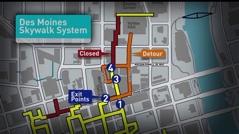 Skywalk Closure Starts Monday for Downtown Des Moines