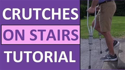 How to Go Up and Down Stairs on Crutches Nursing NCLEX Review - YouTube