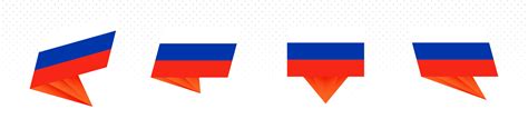 Flag of Russia in modern abstract design, flag set. 10693424 Vector Art ...