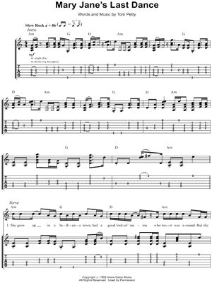 "Mary Jane's Last Dance" Sheet Music - 5 Arrangements Available ...