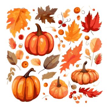 Fall Sign Clipart Cute Little Pumpkin With Liquid And Autumn Leaves Cartoon Vector, Fall Sign ...