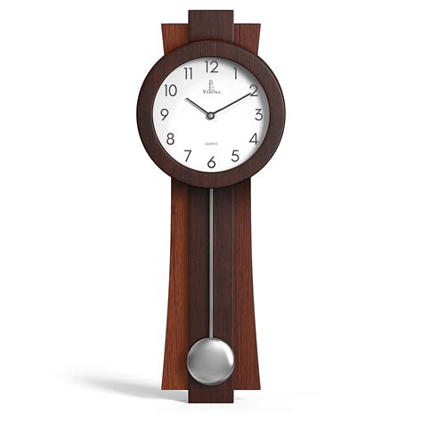 Buy Pendulum Wall Clock Battery Operated - Modern Pendulum Clock 23.5x8 ...