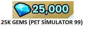 25K Gems pet Simulator 99 PS99 - Etsy