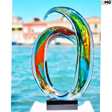 Multicolor Waves - Sculpture - Original Murano Glass OMG