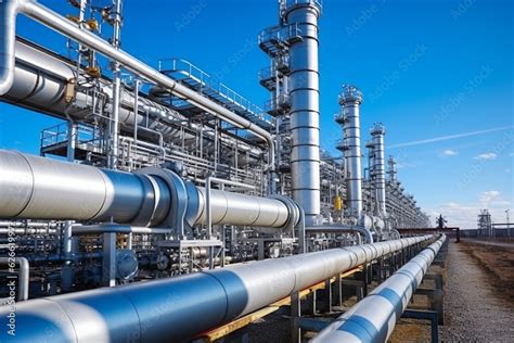 Oil and gas transportation pipeline, petrochemical production. Stock Photo | Adobe Stock