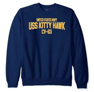 USS Kitty Hawk CV-63 Crew Hooded Sweatshirt US Navy Officially Licensed ...