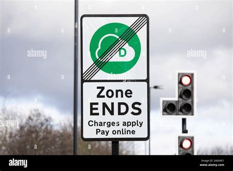 Birmingham Clean Air Zone signs installed in February 2020 before a clean Air Zone is introduced ...