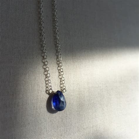 Genuine Blue Sapphire Necklace Sapphire Necklace Sapphire - Etsy