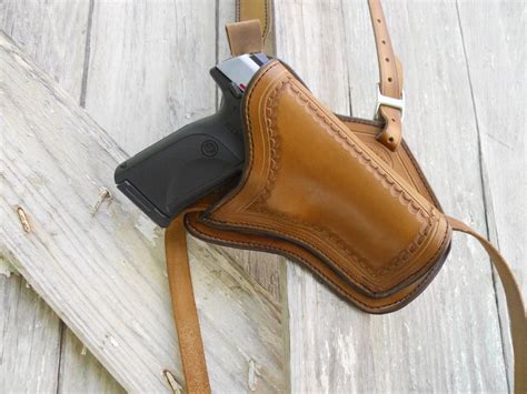 Leather Military Tanker Style Shoulder Holster for