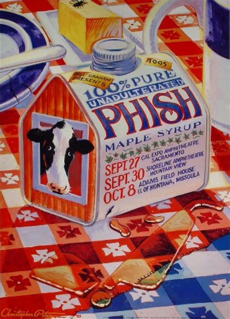 Phish Vintage Concert Poster from Cal Expo Amphitheater, Sep 27, 1995 ...