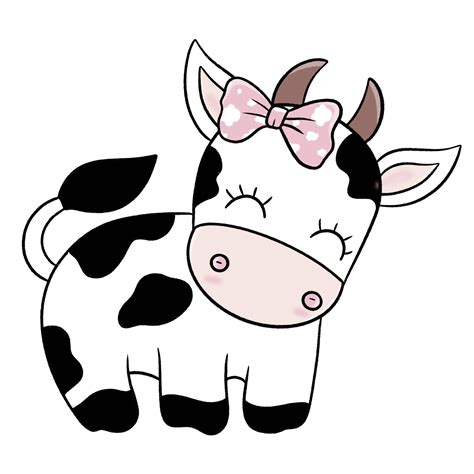 Cute cow cartoon clipart 9349867 PNG