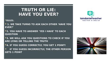 Truth or Lie Game | Conversation Builder | Teaching Resources