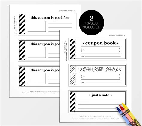 Printable Homemade Coupon Book Template