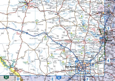 Map interstate highway I-10 California Texas Florida route interchange ...