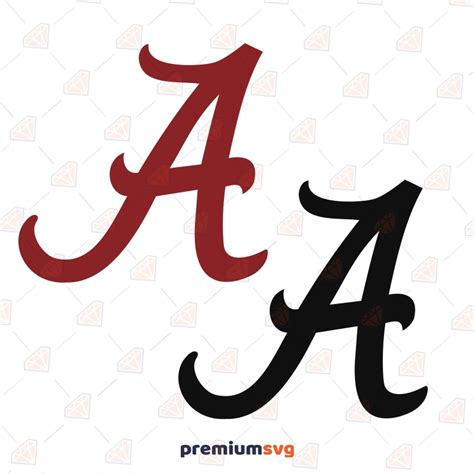 Alabama Crimson Logos SVG Files, Alabama A SVG File Logo Vector Files ...