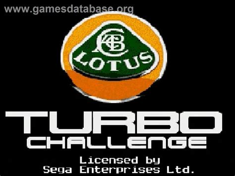 Lotus Turbo Challenge - Sega Genesis - Artwork - Title Screen