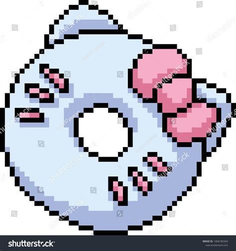 Vector Pixel Art Cat Donut Isolated Stock Vector (Royalty Free) 1468180343 | Shutterstock