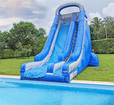 22ft The Big Plunge Slide for Pools | Mom's Party Rental