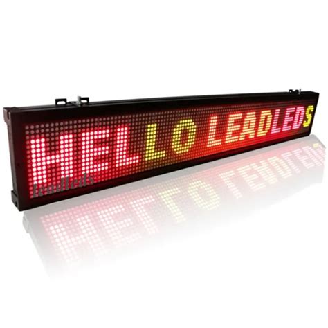 ( 2 PACK ) 40 * 6inch 3Colors OF Programmable Led Sign with Scrolling Message Display for P7.62 ...