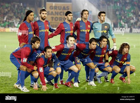 FC Barcelona squad Stock Photo - Alamy