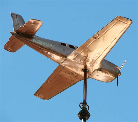 Airplane Weathervane Beechcraft Bonanza - Artisan Weathervane