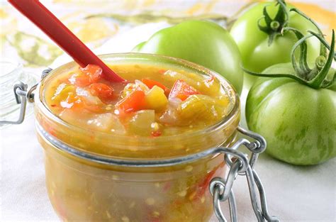 Recipe for Spicy Green Tomato Relish - Life's Ambrosia Life's Ambrosia