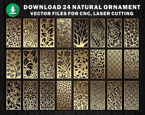 24 Natural Patterns Set of Digital Files for CNC Machine - Etsy UK