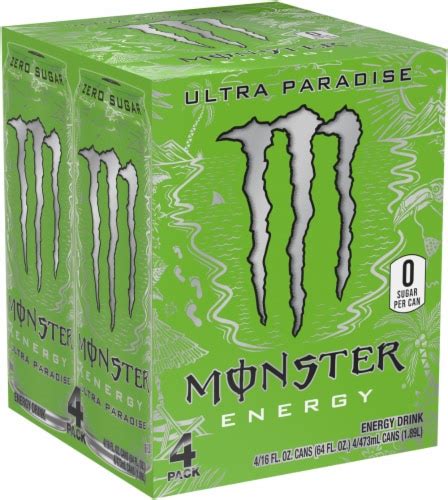 Monster Ultra Paradise Energy Drinks, 4 cans / 16 fl oz - Kroger