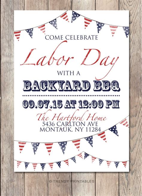 Free Printable Labor Day Invitations - Free Printable