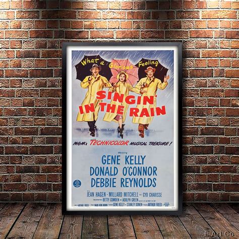 Singin' in the Rain Movie Poster Framed and Ready to Hang. - Etsy