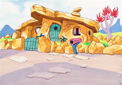 The Flintstones House Stock Key Background Animation Art (Hanna-Barbera ...