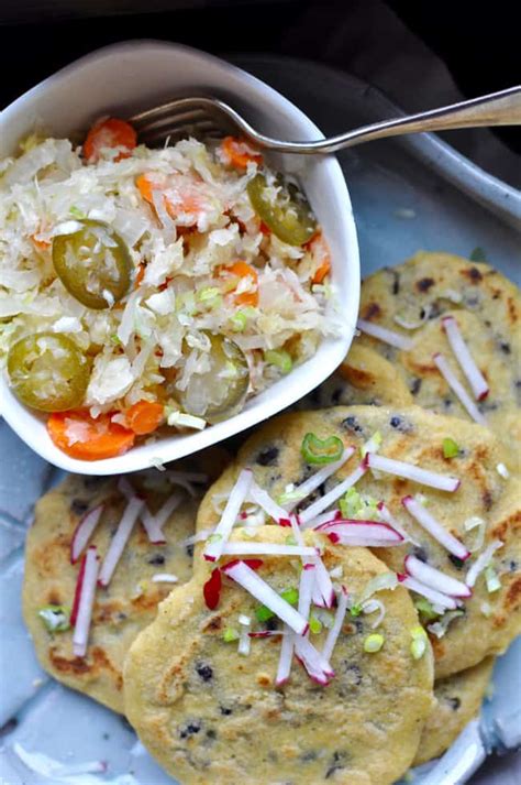 Black Bean Pupusa Recipe with Lime Curtido